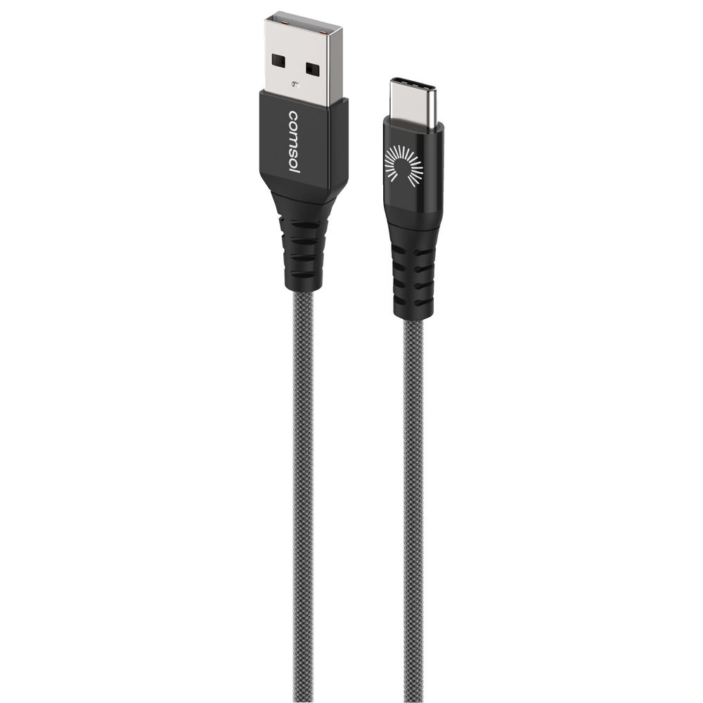 Comsol Premium Male USB Type-A to USB Type-C Cable 1.2m Black