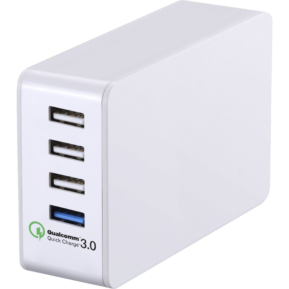 Comsol 4 Port USB Desktop Charger with QC3.0 38W White