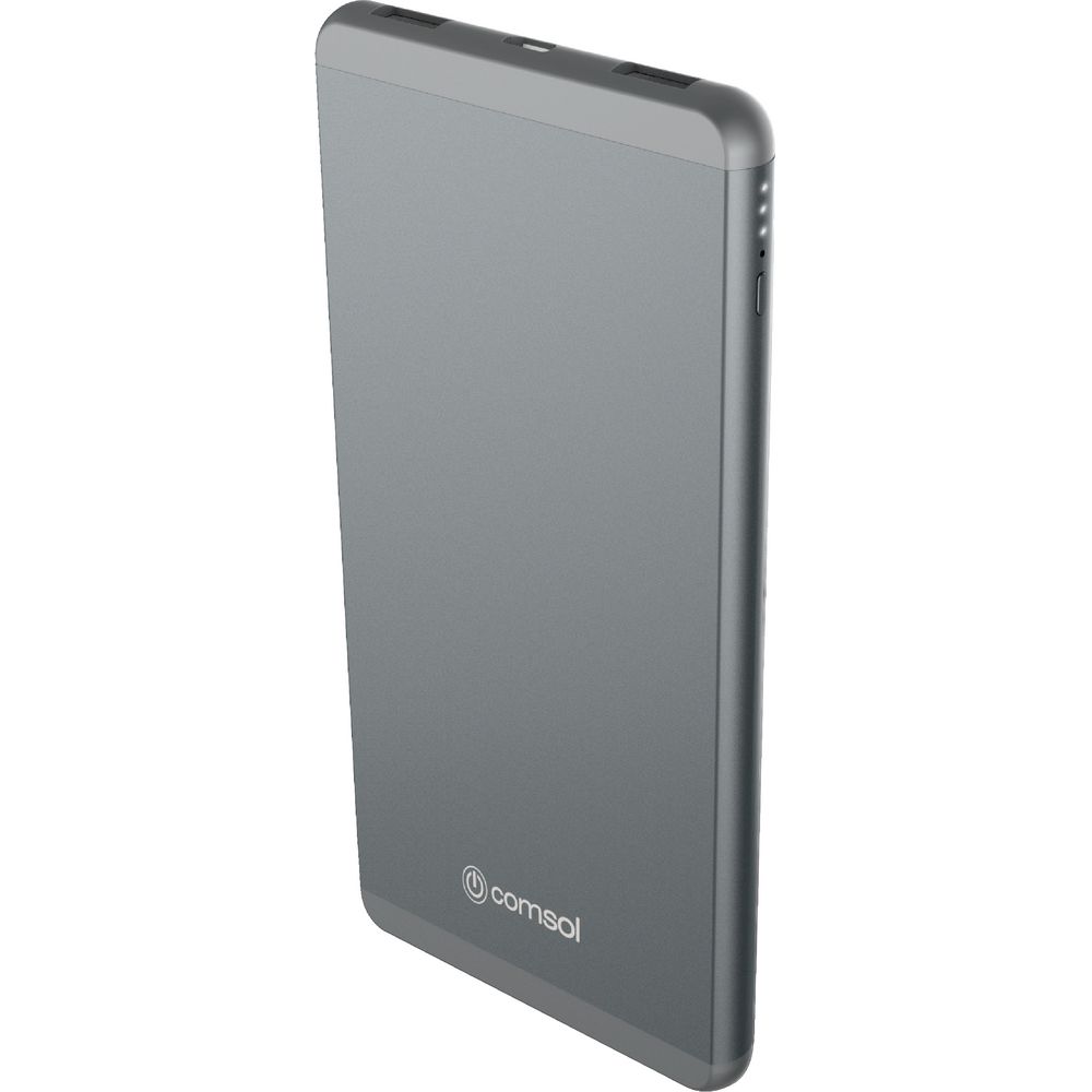 Comsol 10000mAh Slim Dual Port Powerbank QC3.0 Grey