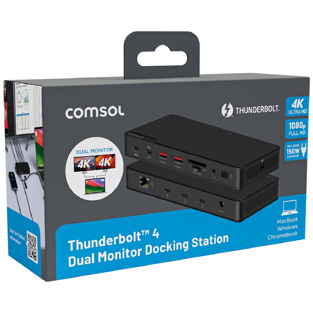 Comsol Thunderbolt 4 Dual Monitor Docking Station
