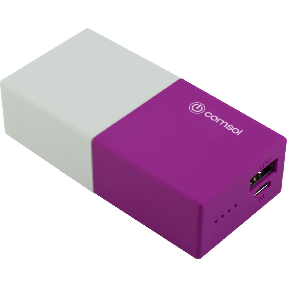 Comsol 4400mAh Powerbank Pink/White