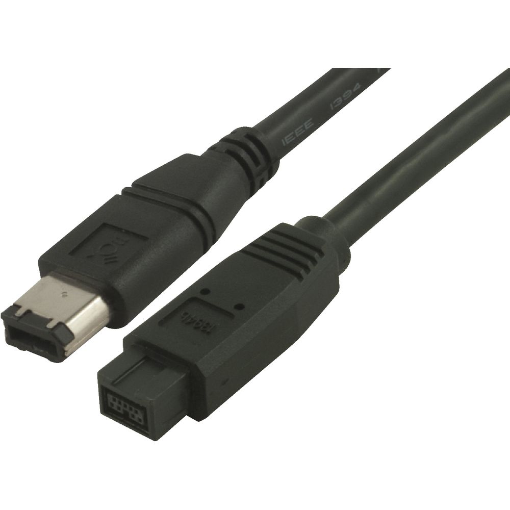 Comsol Male 9 Pin to Male 6 Pin FireWire 800 Cable 2m