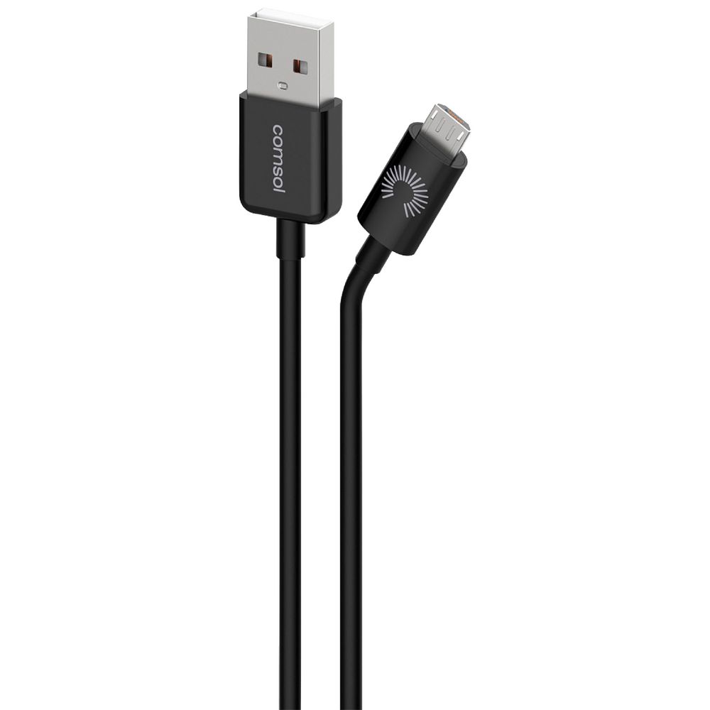 Comsol Micro USB Charge and Sync Cable 1.2m Black