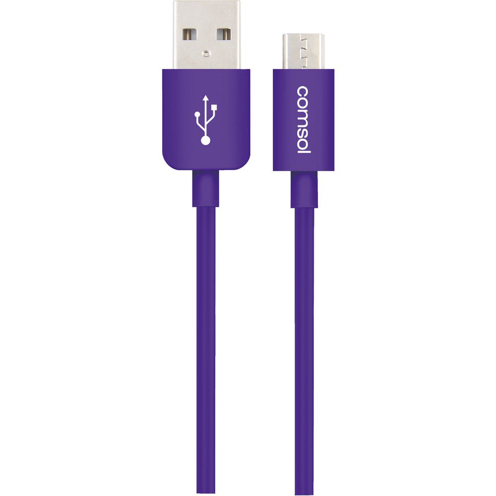 Comsol Micro USB Charge and Sync Cable 1.2m Purple