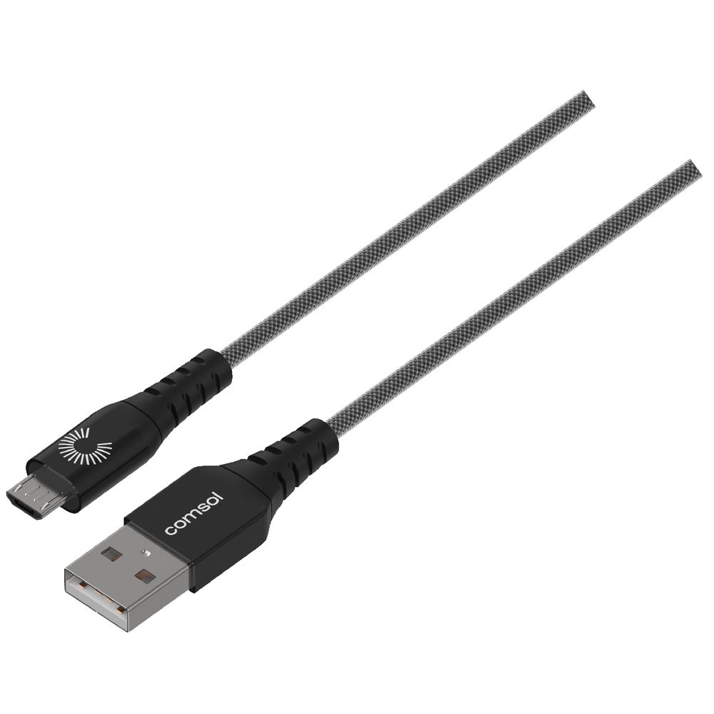 Comsol Premium Micro USB Charge and Sync Cable 1.2m Black