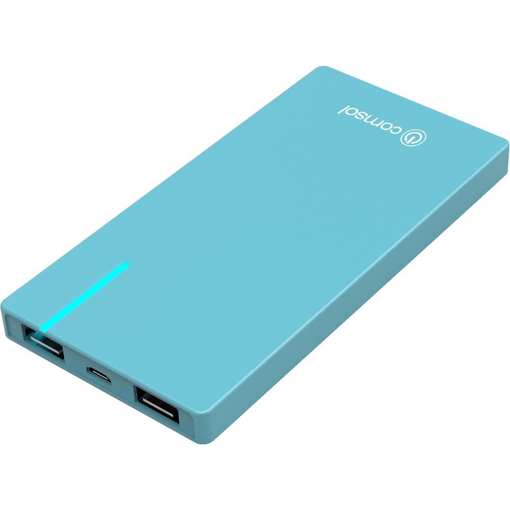 Comsol 6000mAh Slim Dual Port Powerbank Blue
