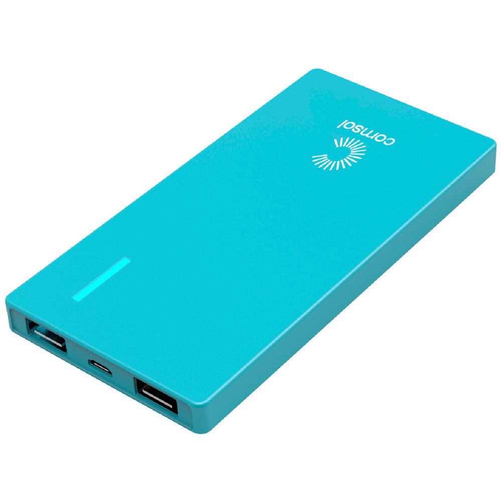 Comsol 6000mAh Slim Dual Port Powerbank Blue