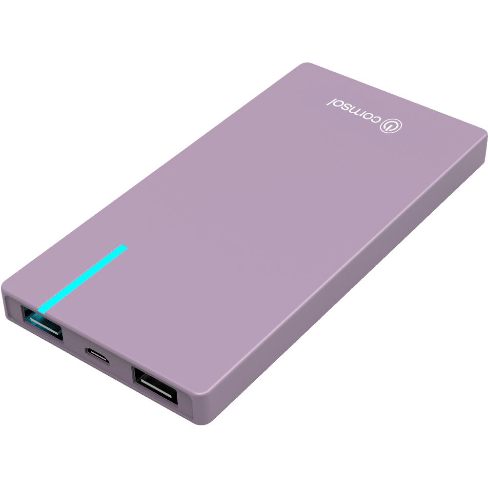 Comsol 6000mAh Slim Dual Port Powerbank Lilac
