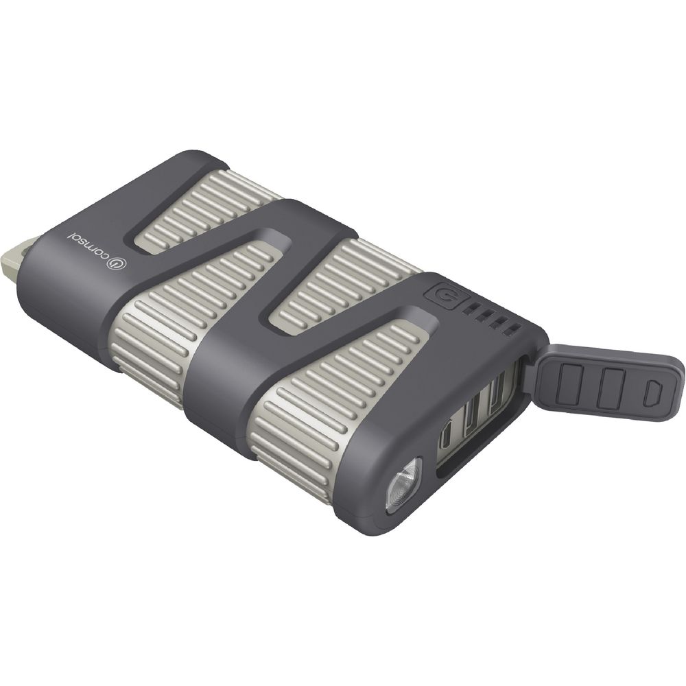 Comsol 10000mAh Rugged Dual Port Powerbank Grey