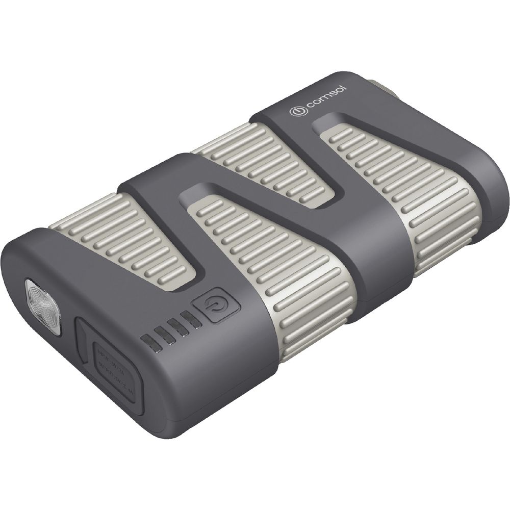 Comsol 10000mAh Rugged Dual Port Powerbank Grey