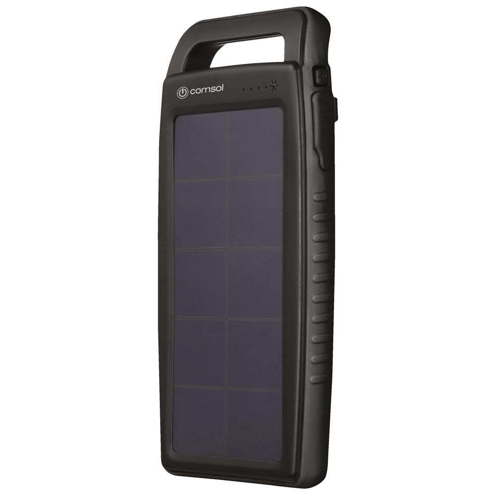 Comsol Dual Port Solar Charging Powerbank Black