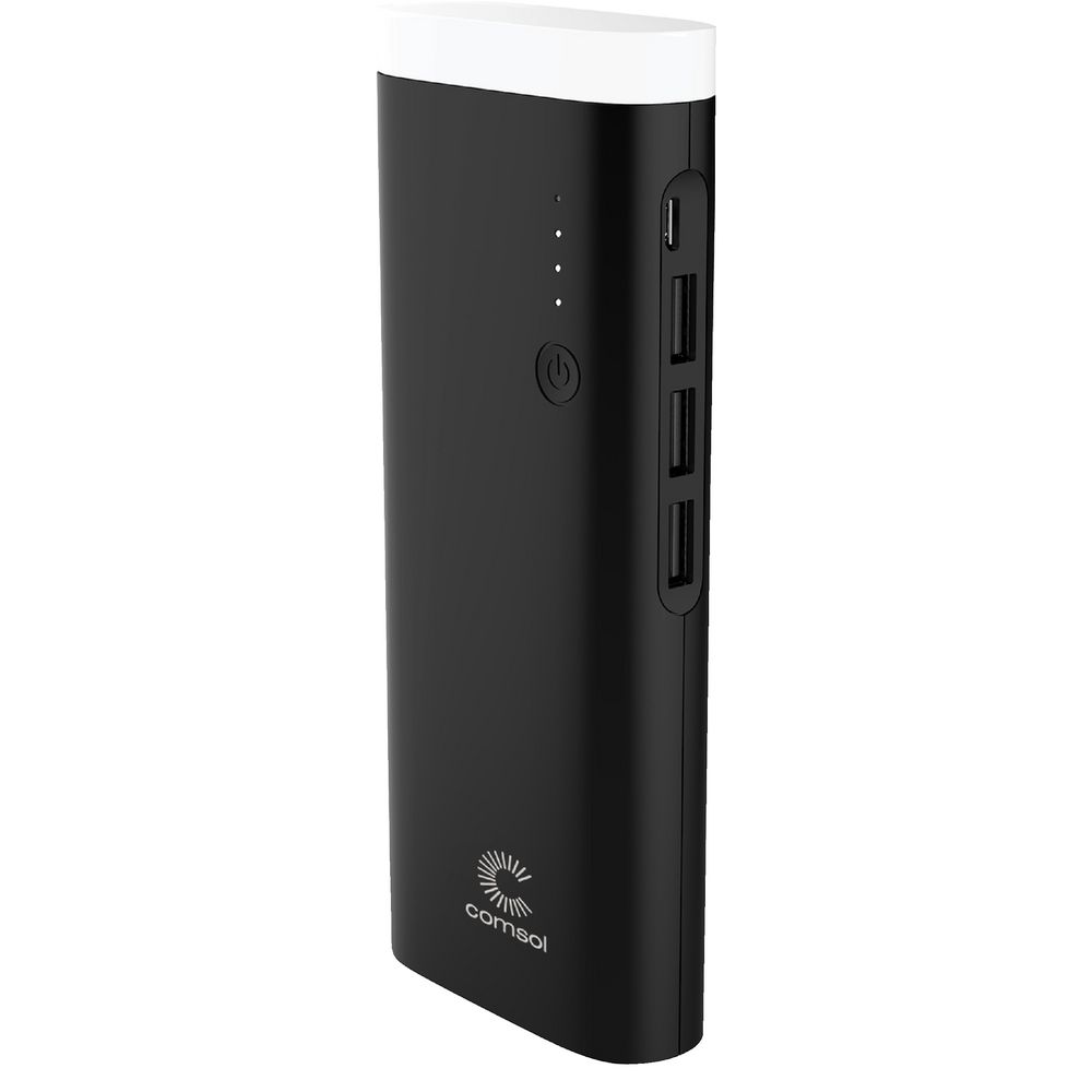 Comsol 10000mAh 3 Port Powerbank Black