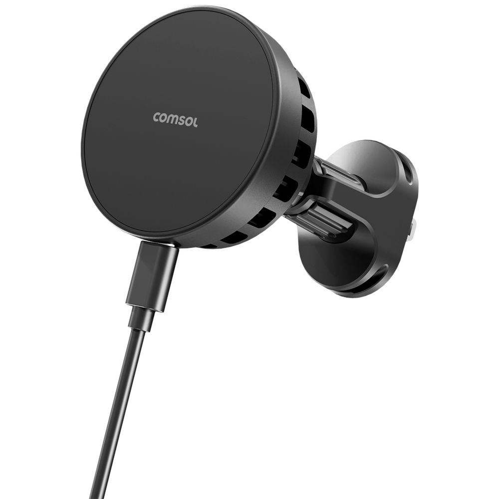 The Comsol Arctic Qi2 Wireless Car Charger Black Officeworks
