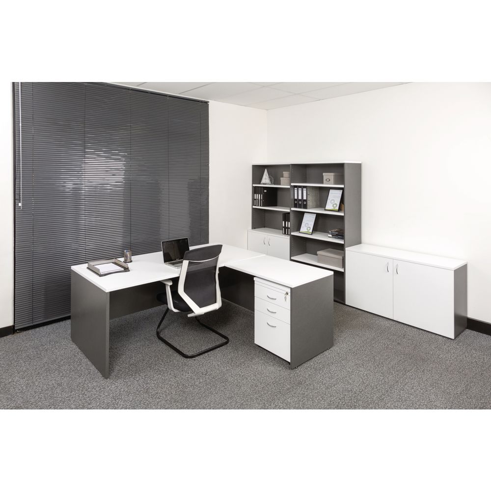 Velocity 900mm Buffet White and Ironstone