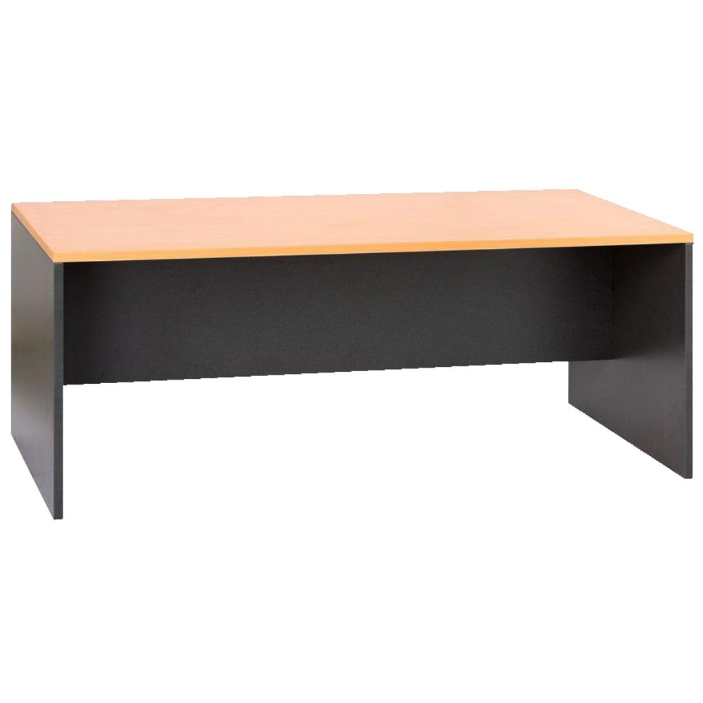 Velocity Desk 1500mm Golden Beech and Ironstone Grey