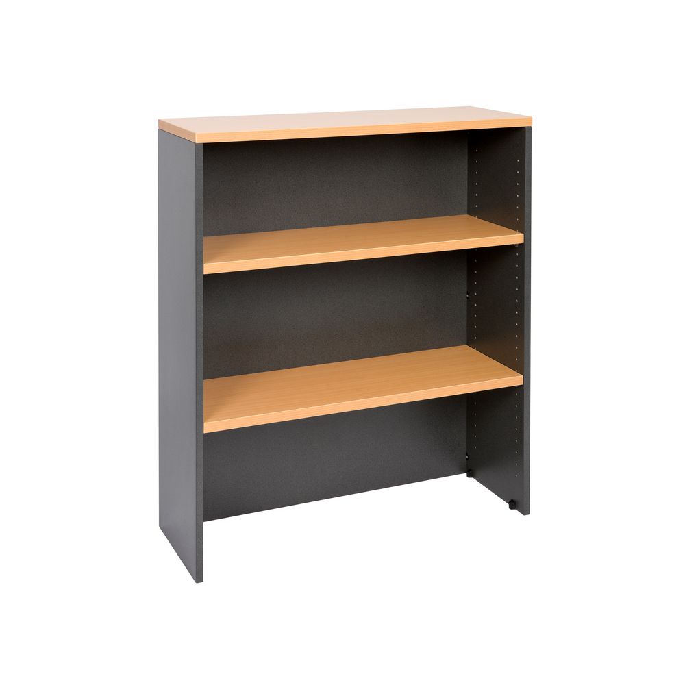 Velocity Hutch 900mm Golden Beech and Ironstone Grey