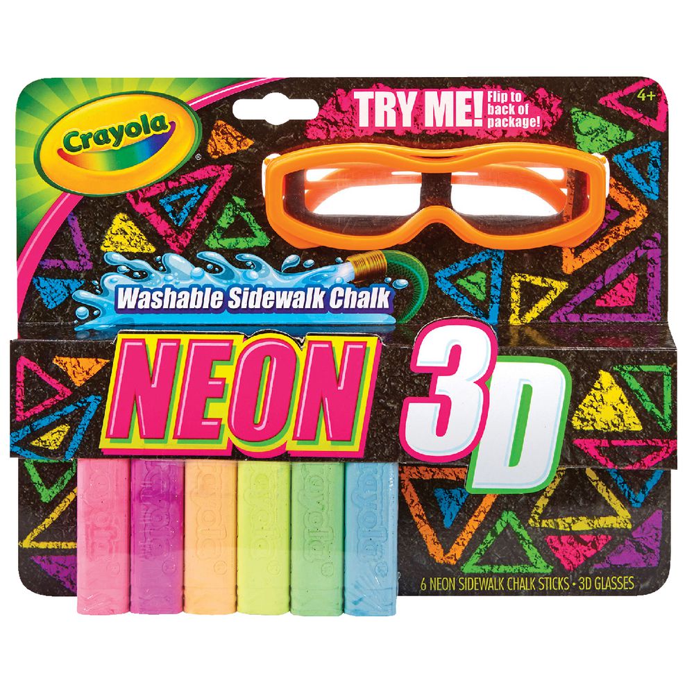 Crayola 3D Neon Chalk 6 Pack