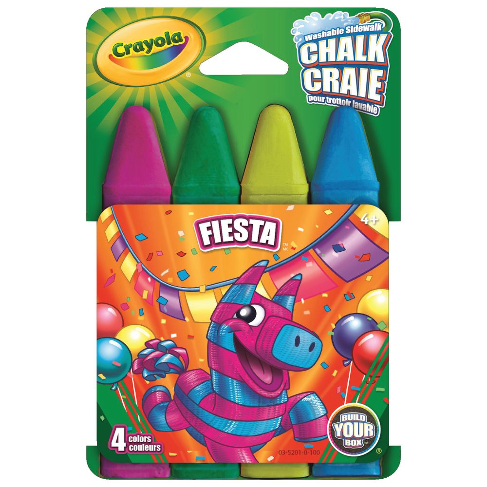 Crayola Fiesta Sidewalk Chalk 4 Pack