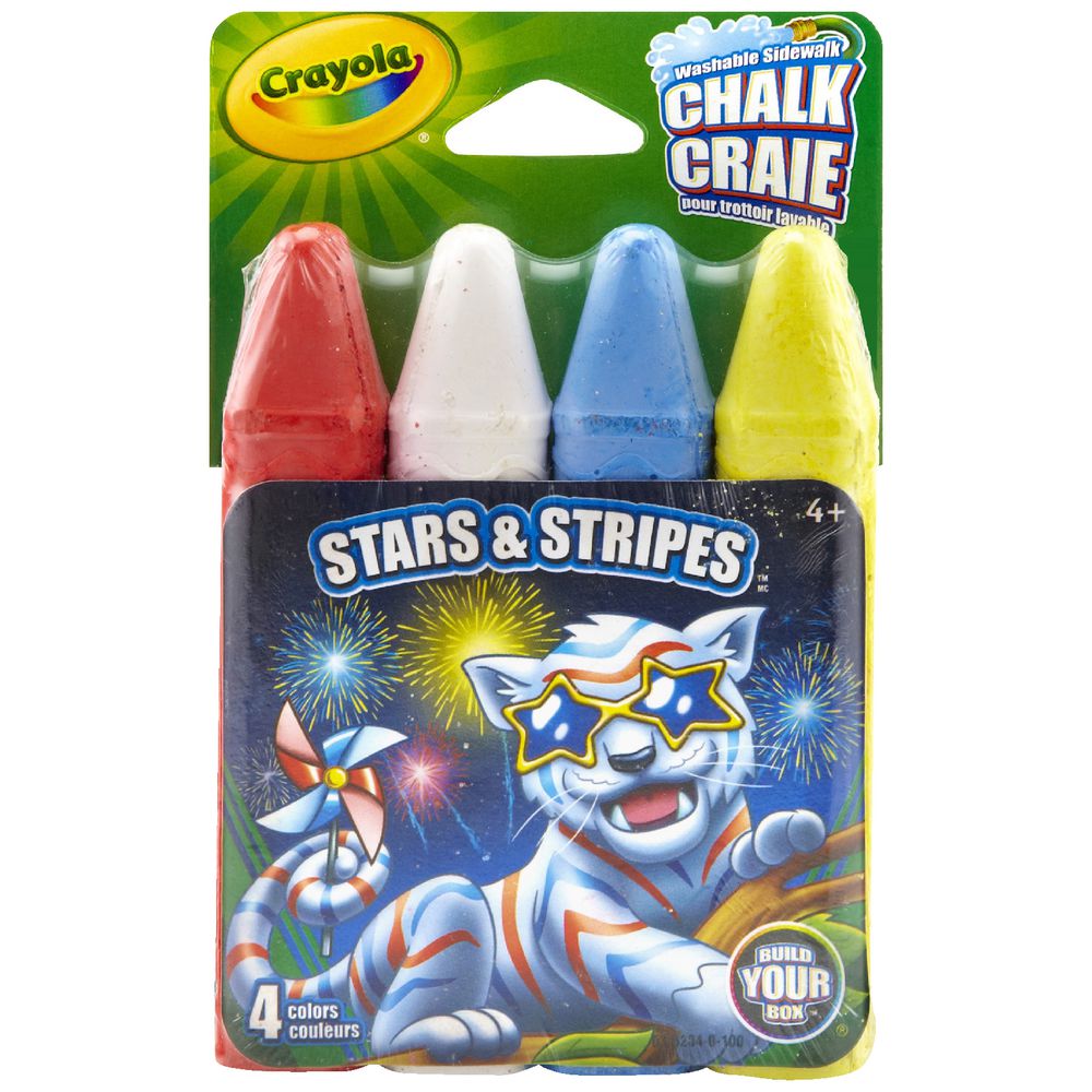 Crayola Stars and Stripe Chalk 4 Pack