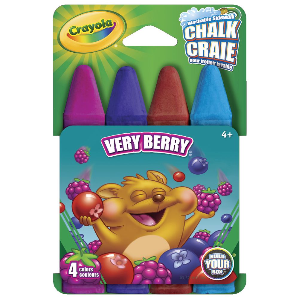 Crayola Very Berry Sidewalk Chalk 4 Pack