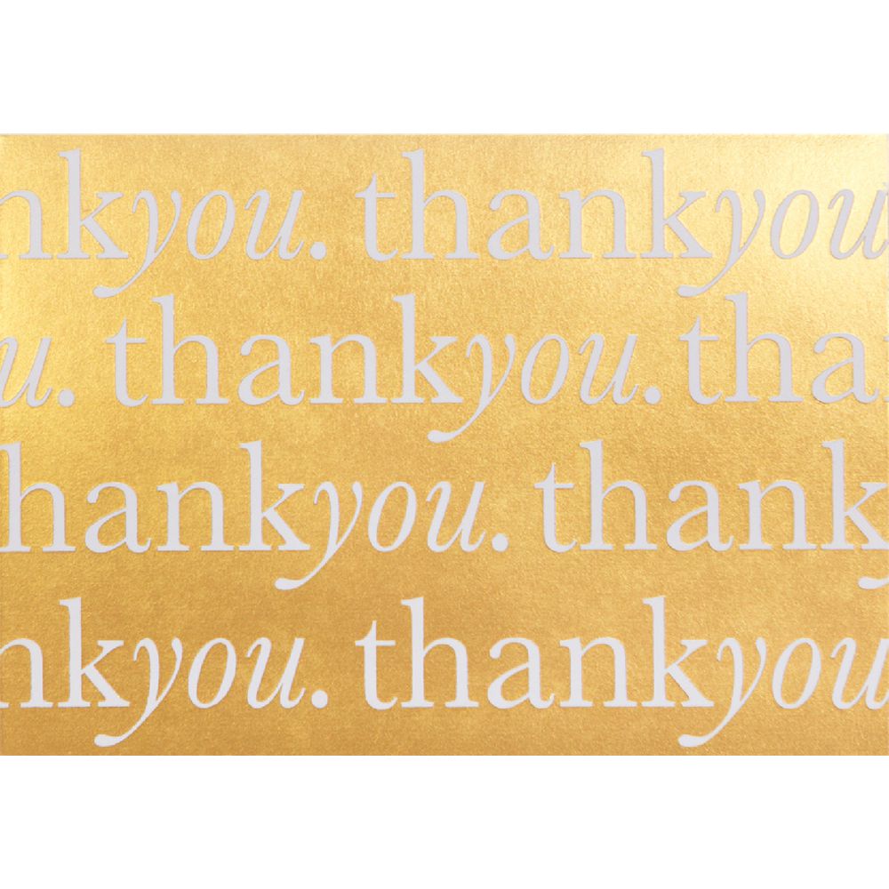 Paper Chic A6 Thank You Postcards Gold 10 Pack