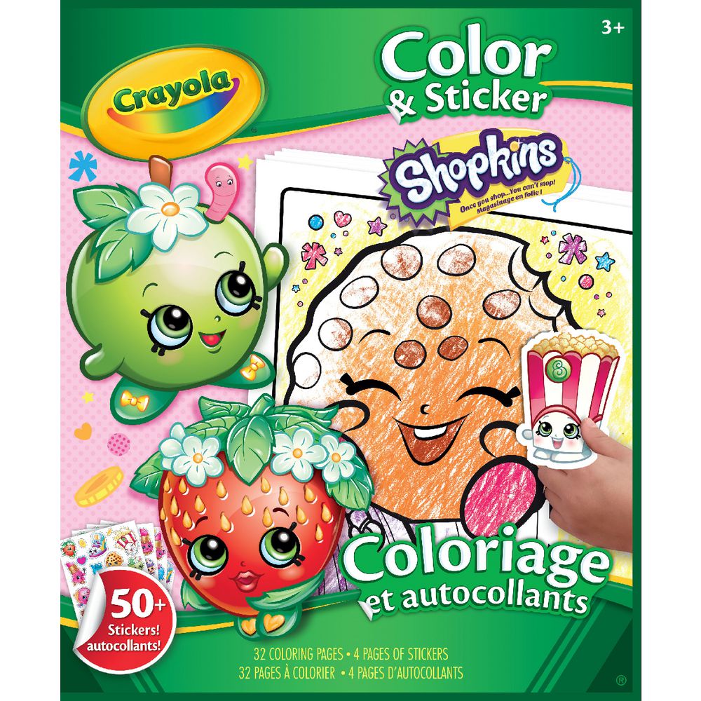 Crayola Color N Sticker Book Shopkins Theme