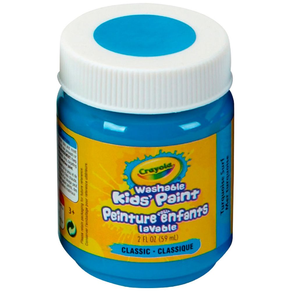 Crayola Washable Classic Kids' Paint 59mL Turquoise Surf