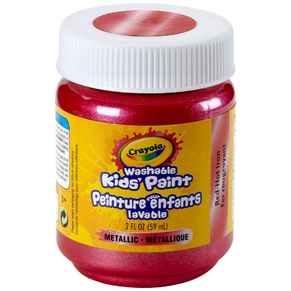 Crayola Washable Classic Kids' Paint 59mL Red Hot Iron