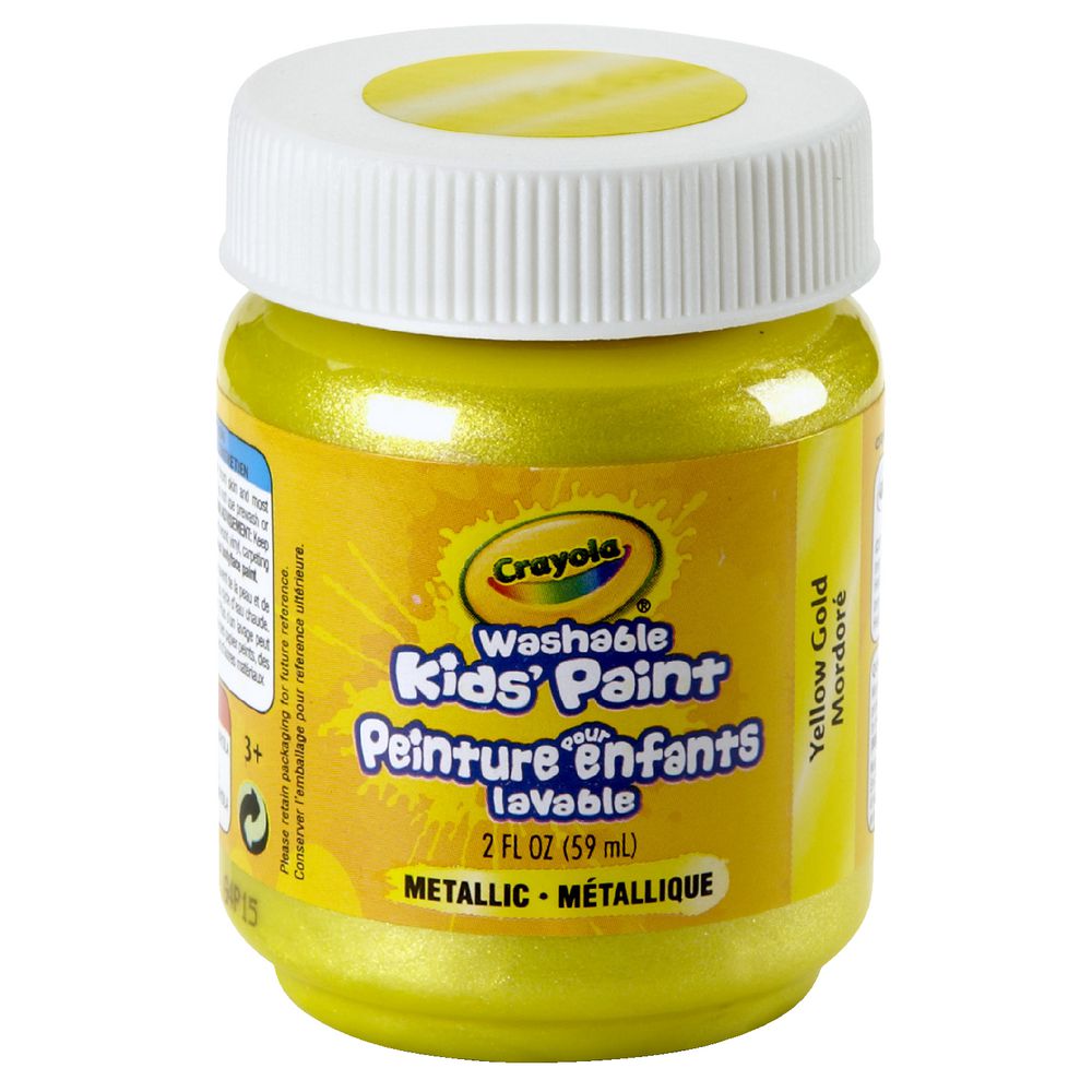Crayola Washable Classic Kids' Paint 59mL Yellow Gold
