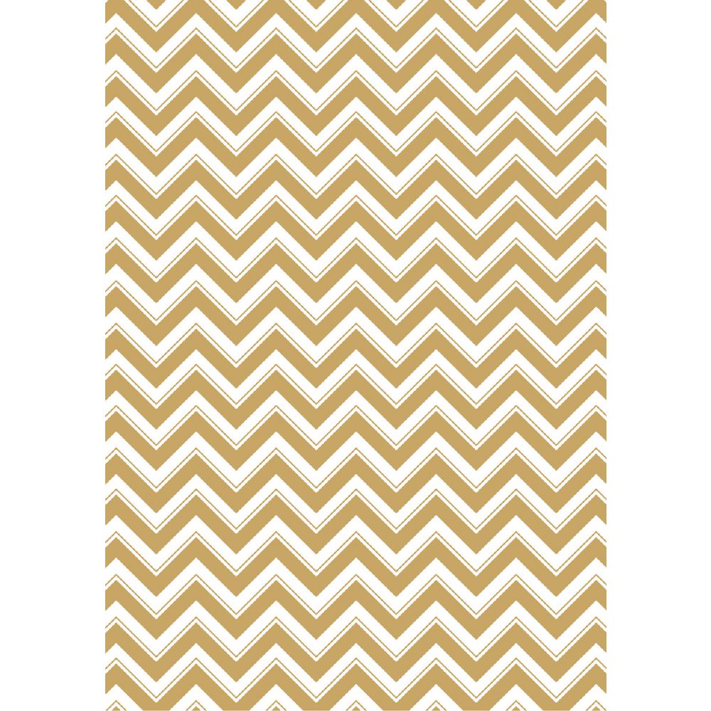 Paper Chic A4 Chevron Debossed Paper Gold 5 Pack