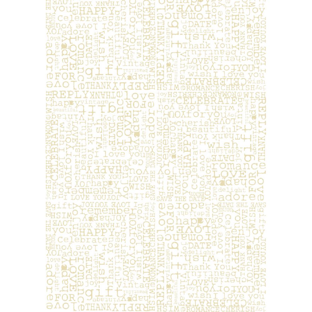 Paper Chic A4 Typewriter Debossed Paper Pearl 5 Pack