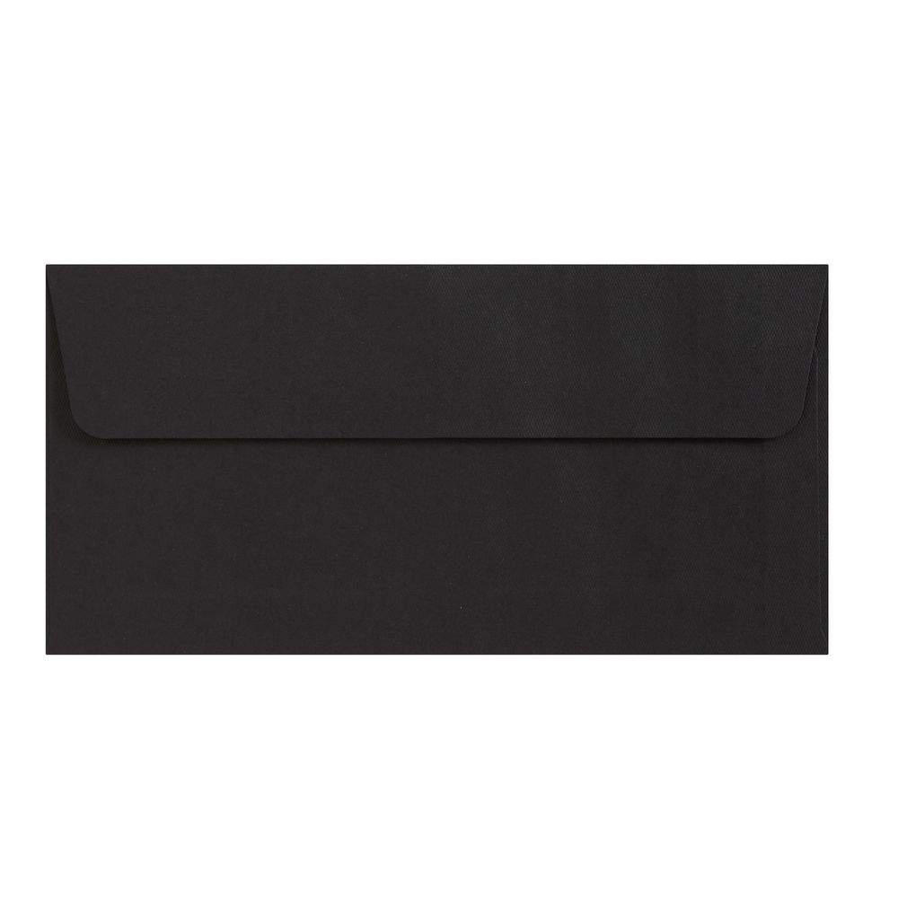 Paper Chic DL Linen Envelopes Ebony 10 Pack