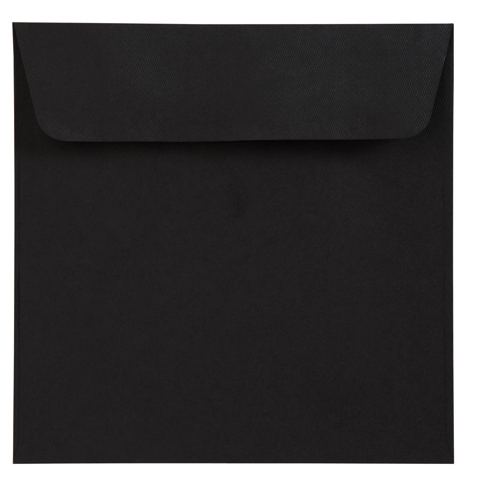 Paper Chic Square Linen Envelopes 150mm Ebony 10 Pack