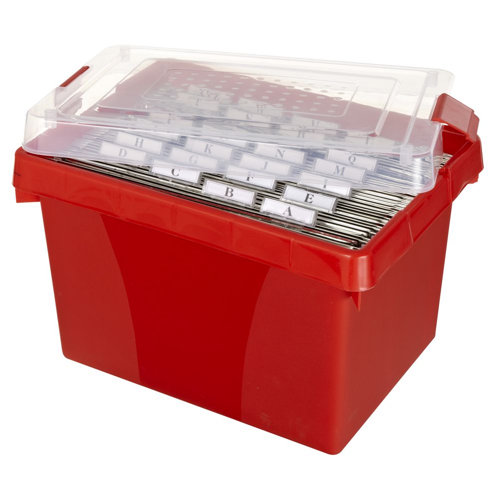 Creation Plastic Easy File n' Store 32L Red