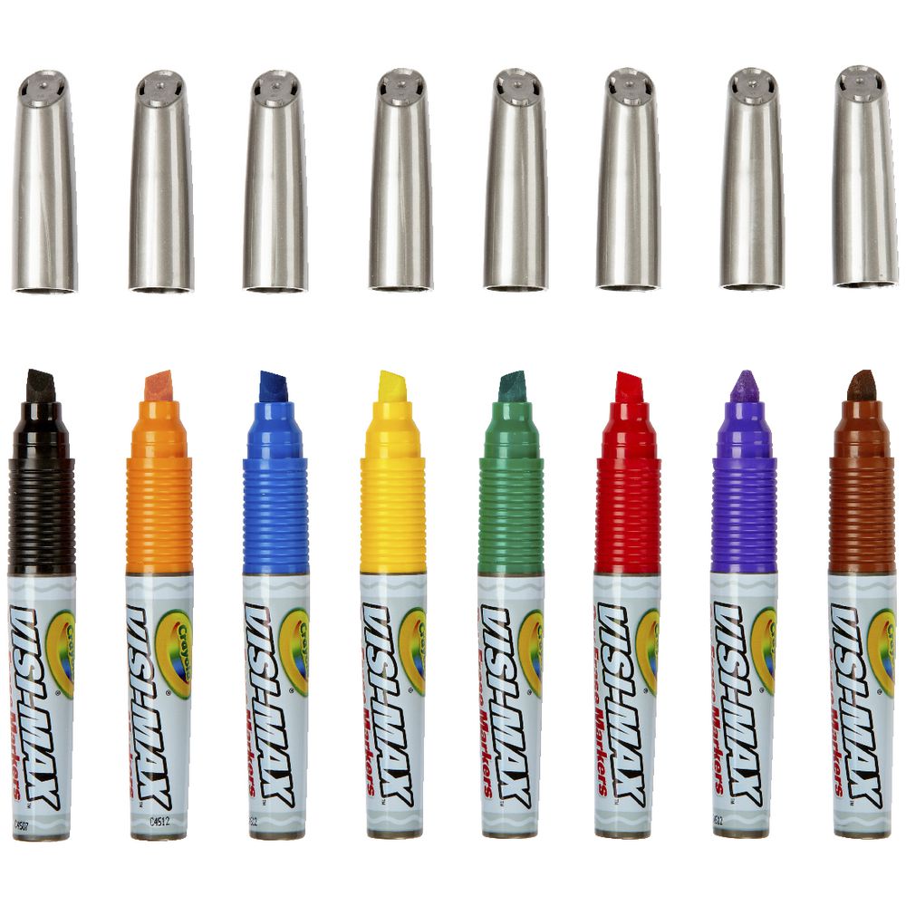 Crayola Visi-Max Dry Erase Whiteboard Markers Assorted 8 Pack