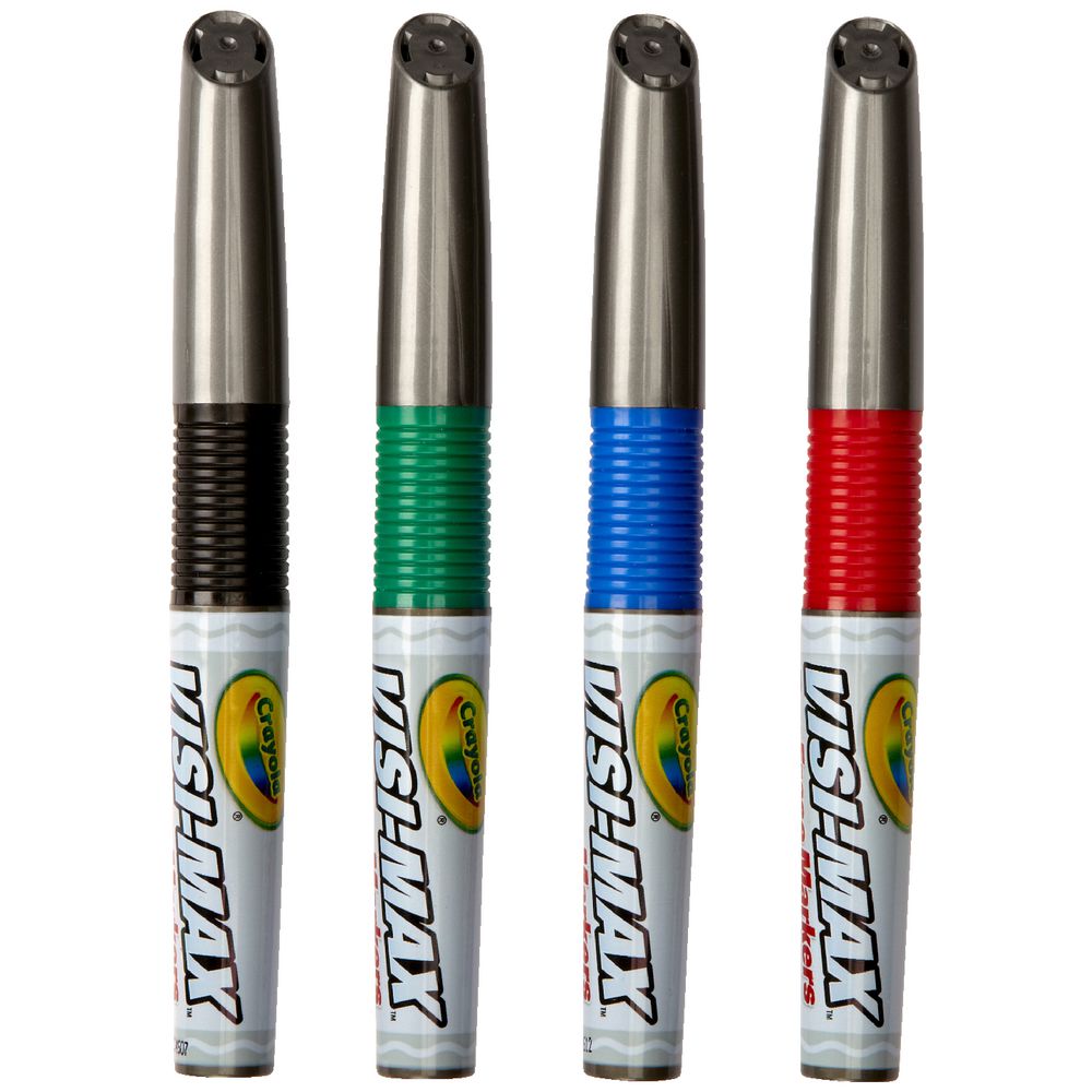 Crayola Visi-Max Whiteboard Marker Bullet Tip Assorted 4 Pack