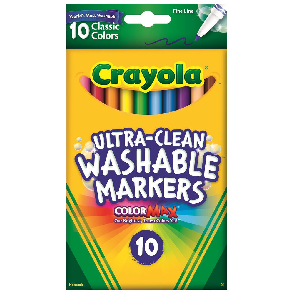 Crayola Ultra-clean Fine Line Markers 10 Pack