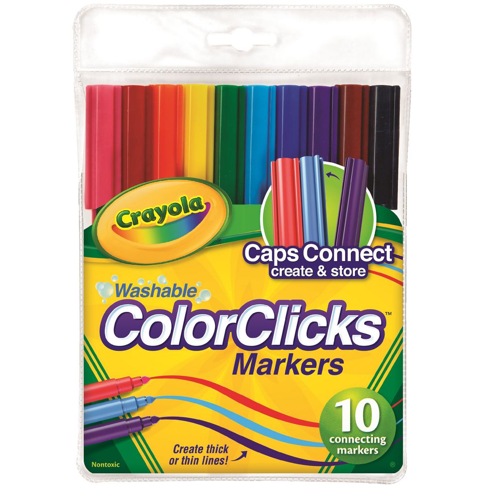 Crayola Clicks Coloured Markers 10 Pack