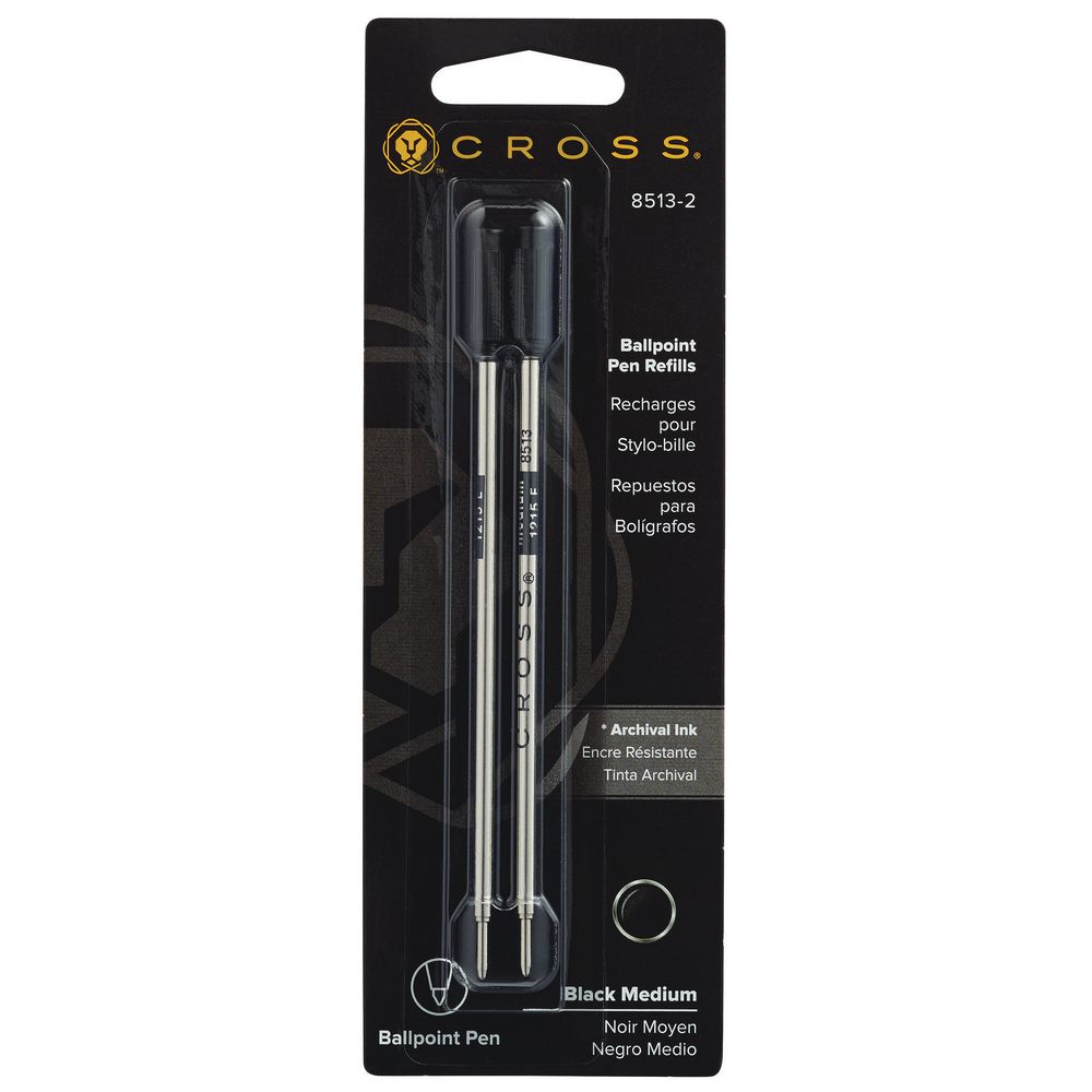 Cross Ballpoint Pen Refills Black 2 Pack
