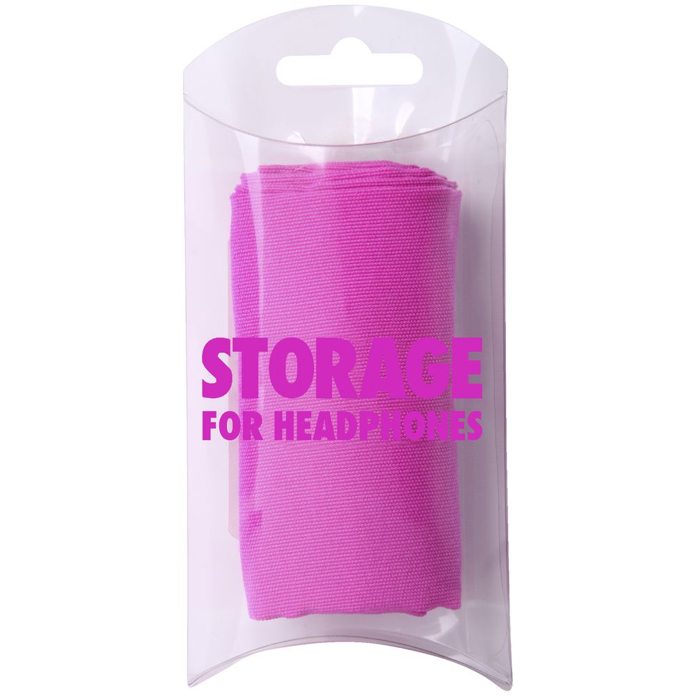 Headphones Drawstring Bag Pink