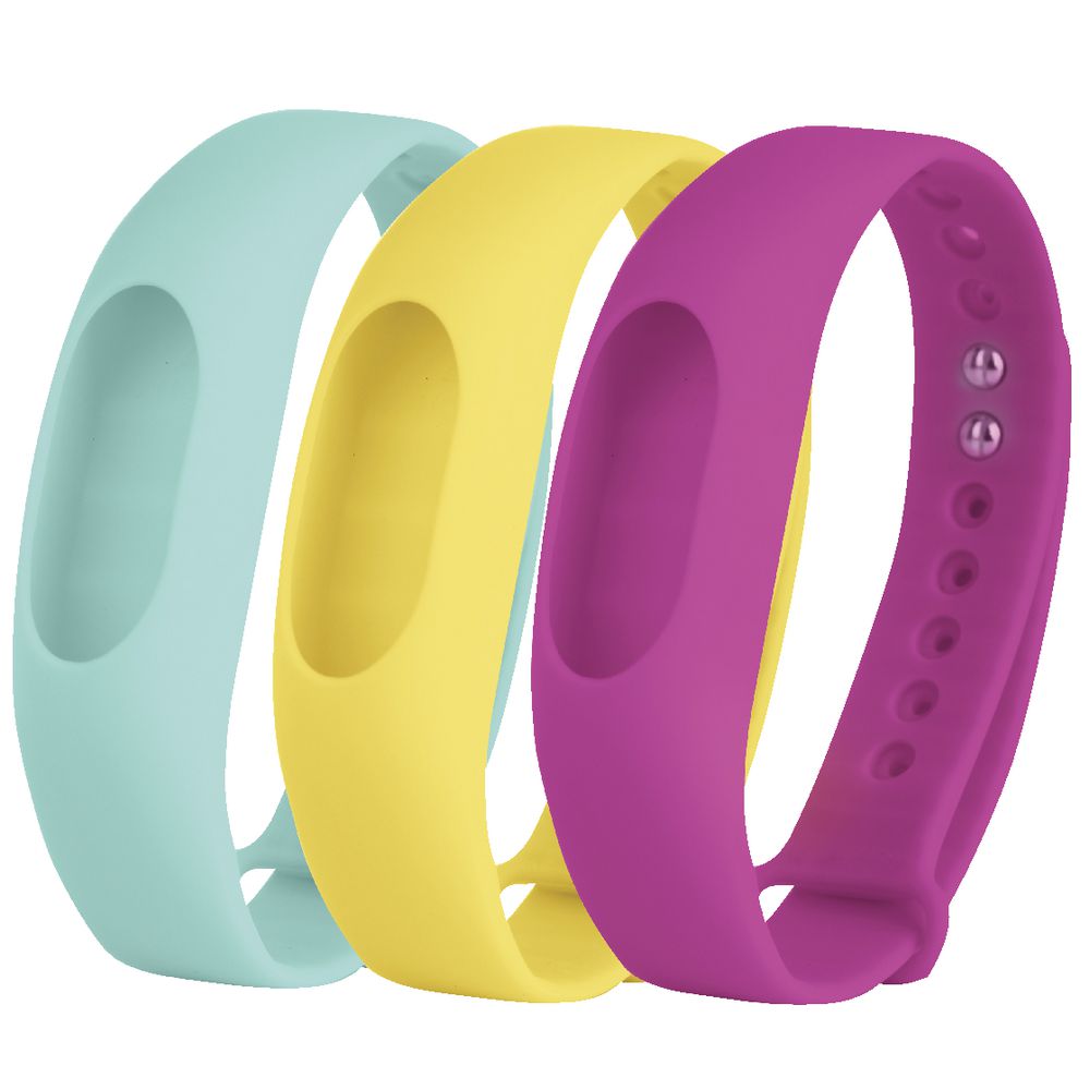 Jolt Fitness Tracker Bands Teal Yellow Fuschia 3 Pack
