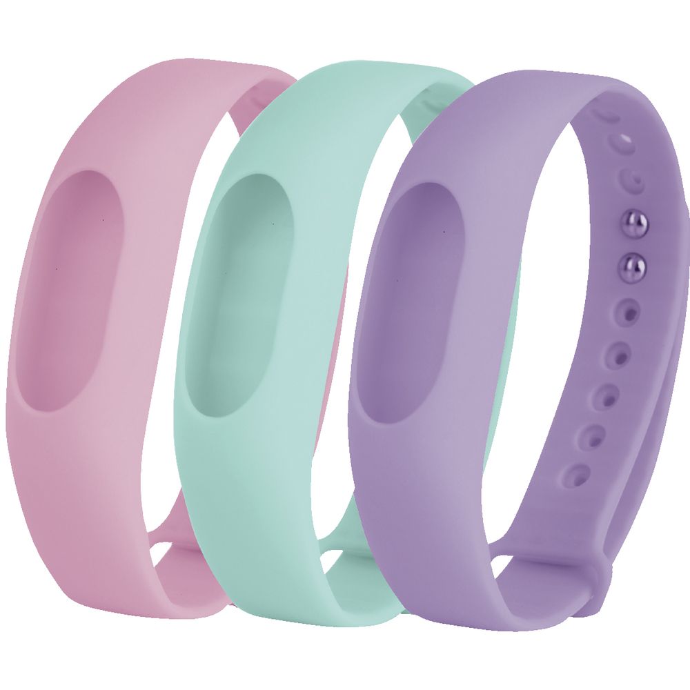 Jolt Fitness Tracker Bands Magenta Green Violet 3 Pack