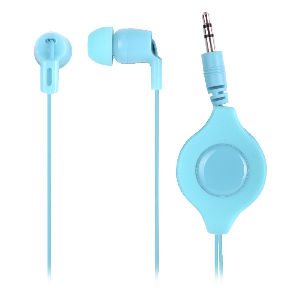 Retractable Earphones Teal