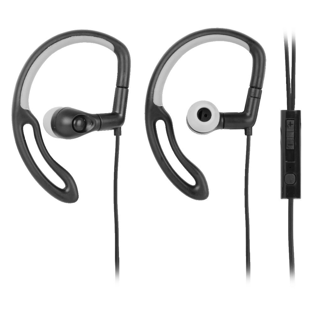 Qudo Sports Hook Earphones with Control Black