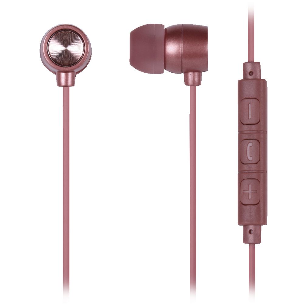 Qudo Premium Earphones Metallic Rose Gold