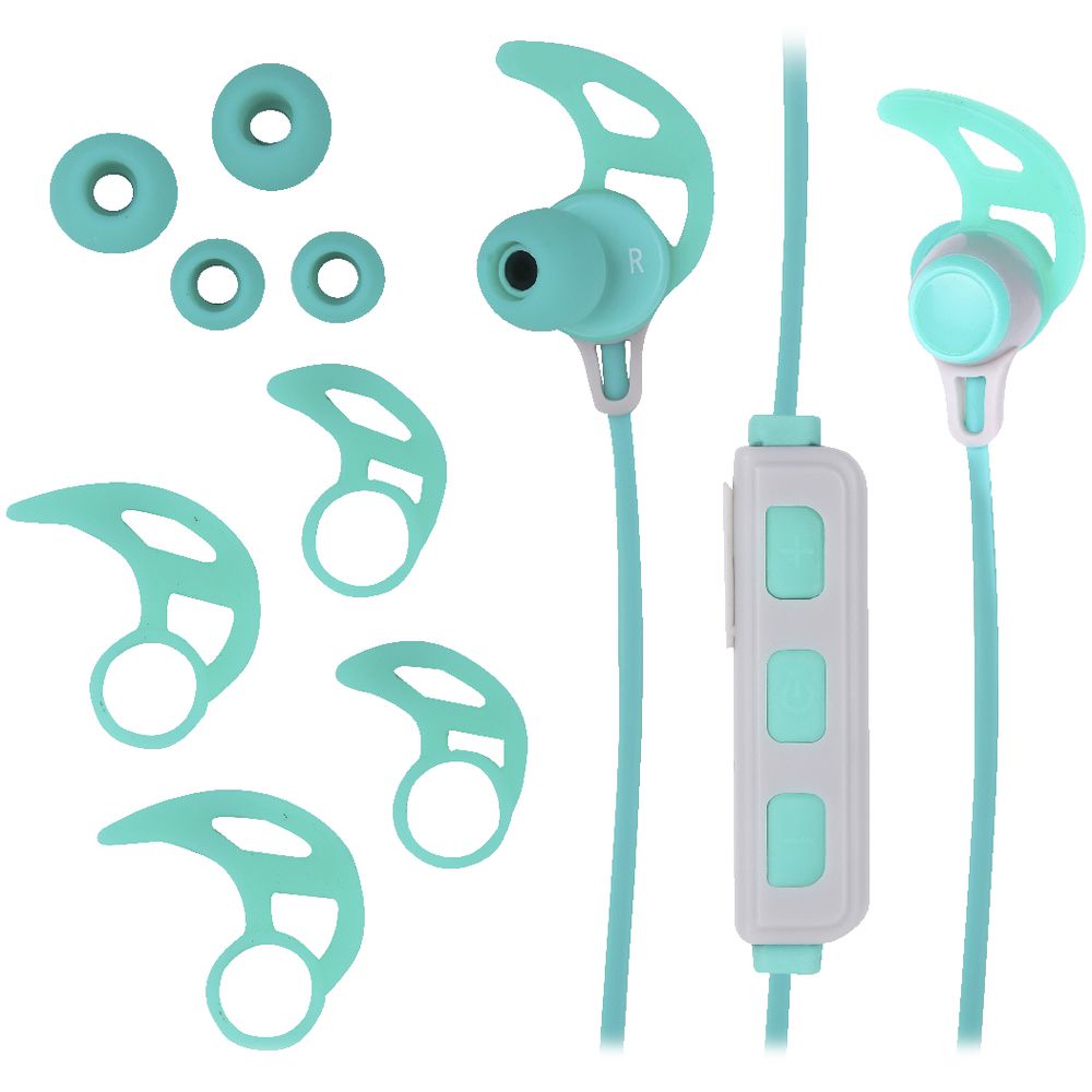 Qudo Sports Bluetooth Earphones Grey/Teal