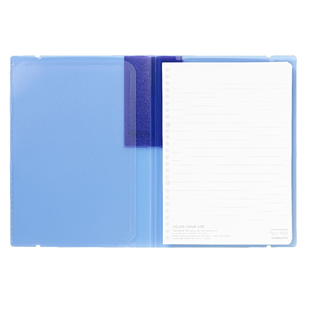 Kokuyo Color Tag Loose Leaf Holder Bi-Color B5 Blue