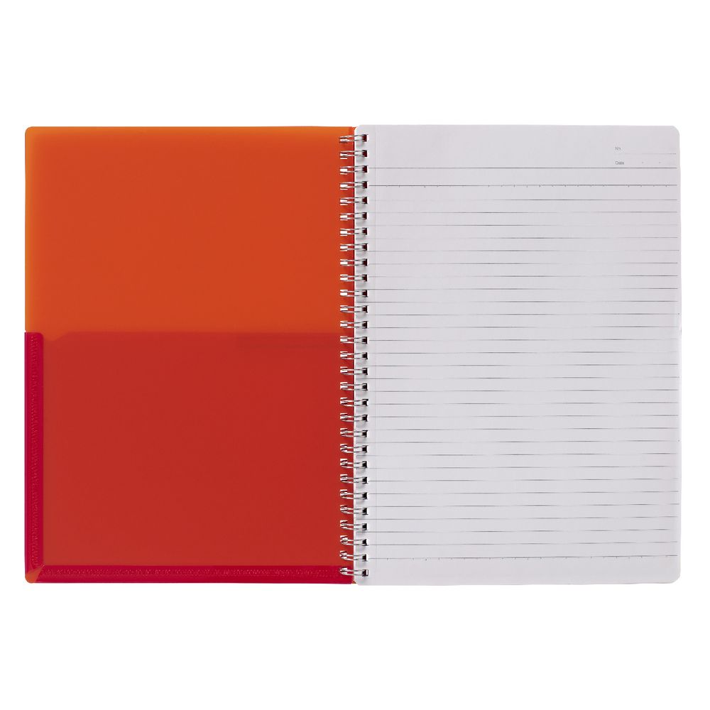 Kokuyo Color Tag B5 Twin Ring Notebook Bi-Color Orange