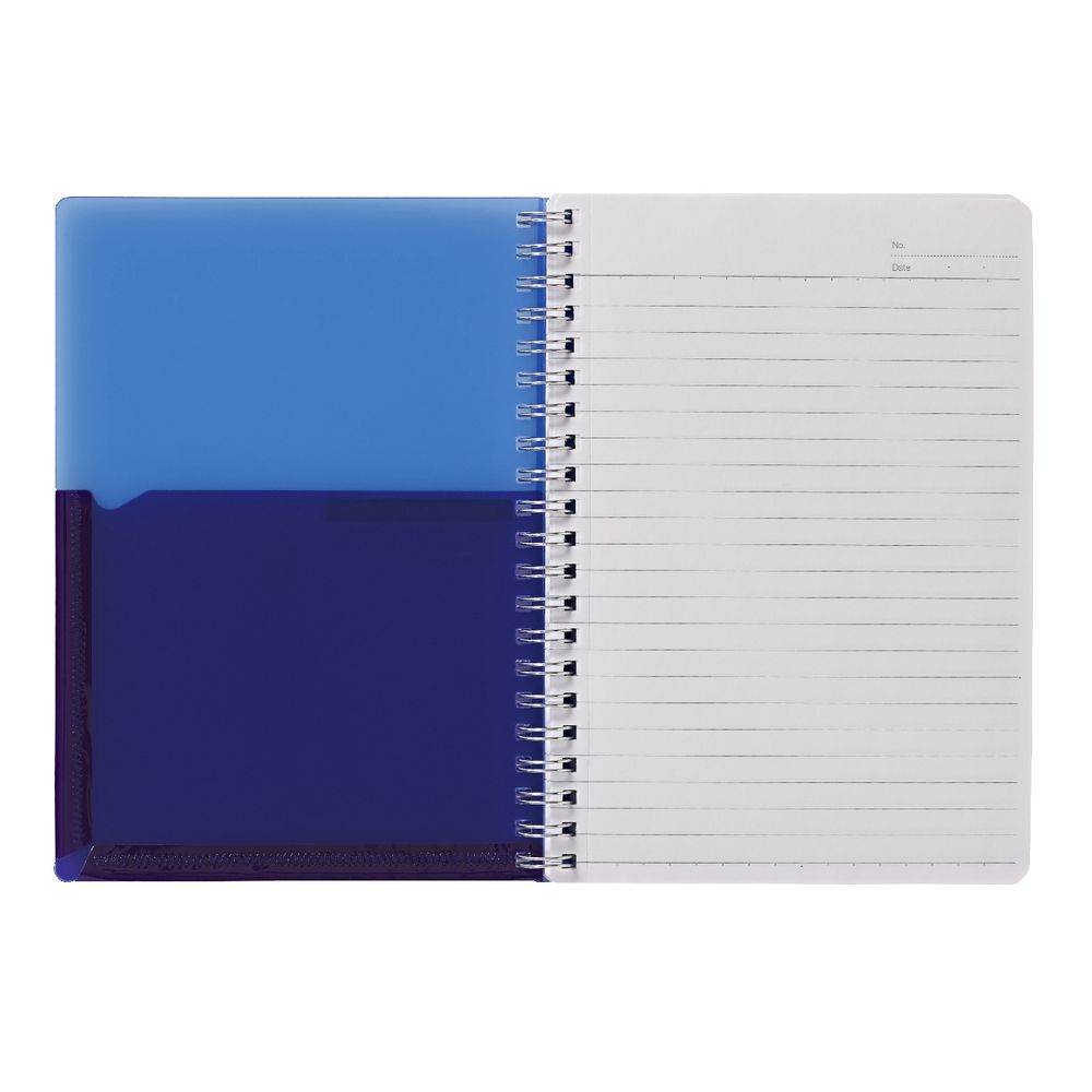 Kokuyo Color Tag B6 Twin Ring Notebook Bi-Color Blue