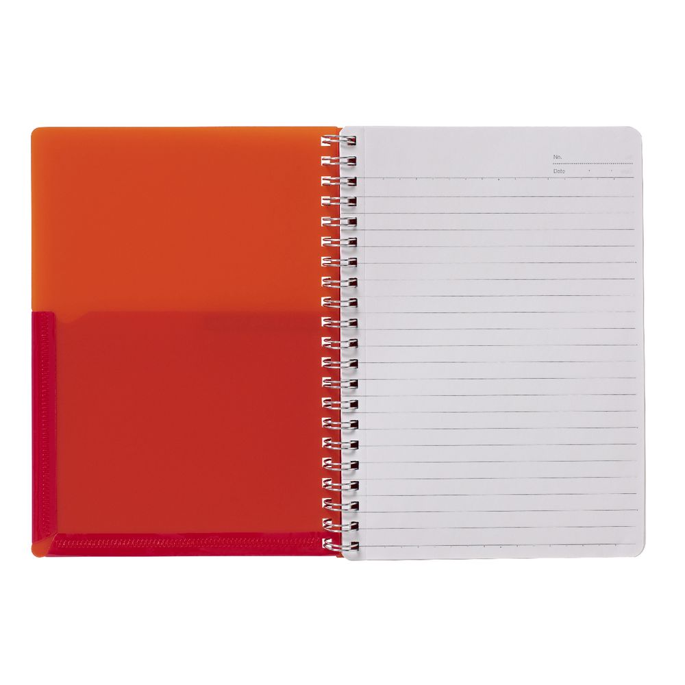 Kokuyo Color Tag B6 Twin Ring Notebook Bi-Color Orange